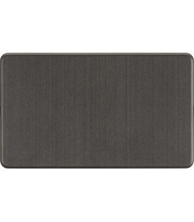 Screwless 2G Blanking Plate - Smoked Bronze IP20-1