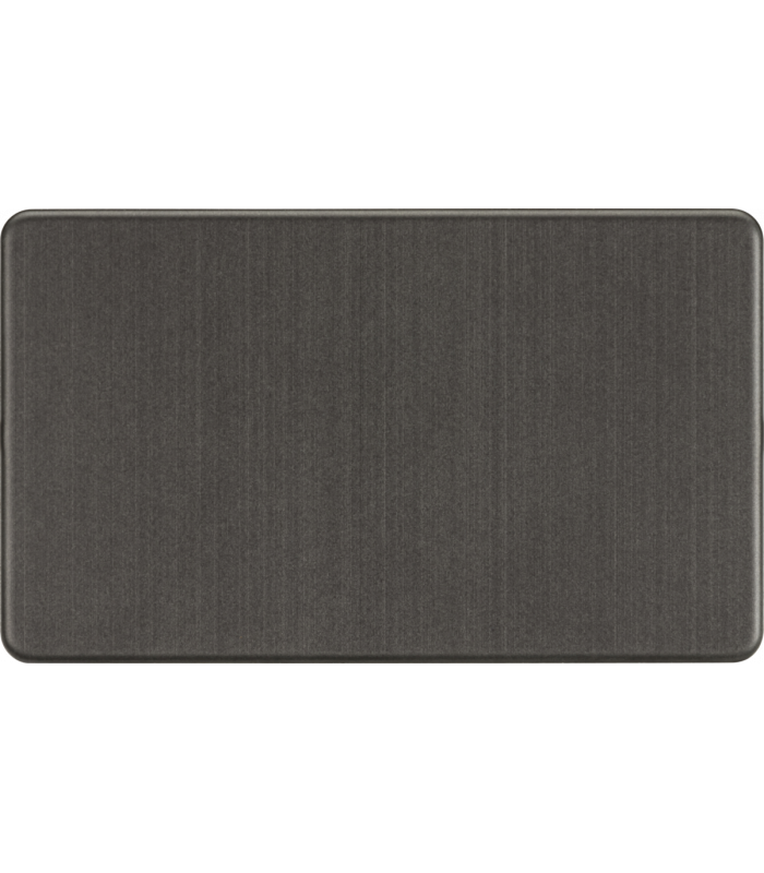 Screwless 2G Blanking Plate - Smoked Bronze IP20-1