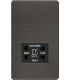 Screwless 115V/Dual Voltage Shaver Socket - Smoked Bronze 230V IP41-1