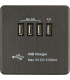 Screwless Quad USB Charger Outlet (5.1A) - Smoked Bronze 230V IP20-1