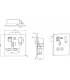 Screwless 13A 1G switched socket with dual USB charger (2.4A) - Smoked Bronze 230V IP20-2