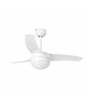 2 Light Small Ceiling Fan White with Light, E27 - 1