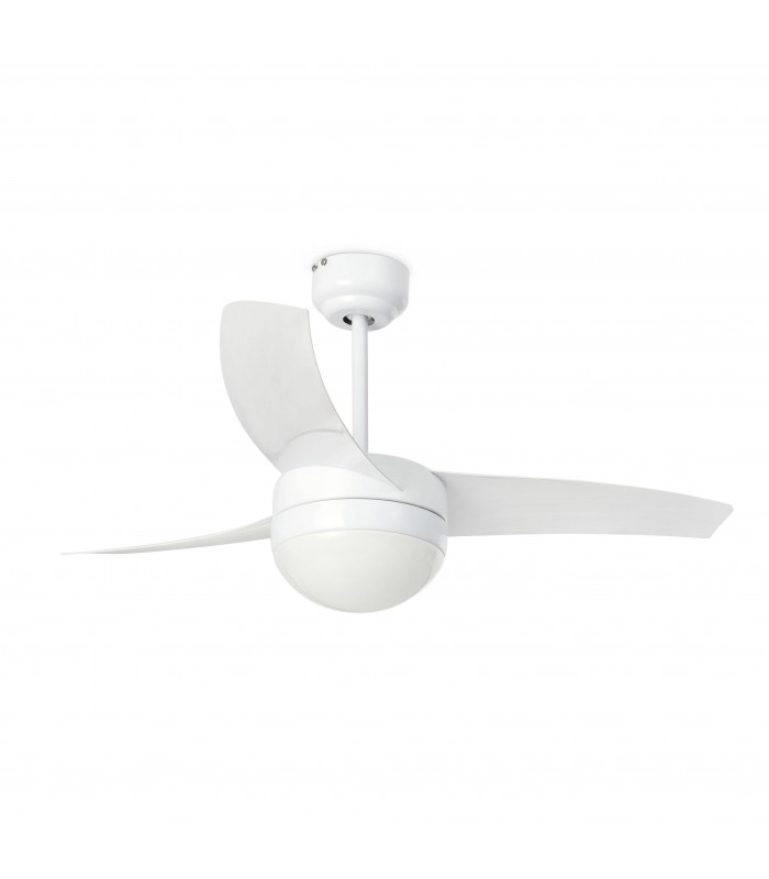 2 Light Small Ceiling Fan White with Light, E27 - 1