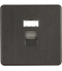 Screwless RJ45 network outlet - Smoked Bronze IP20-1