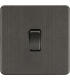 Screwless 10AX 1G 2-Way Switch - Smoked Bronze 230V IP20-1