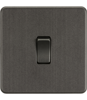 Screwless 10AX 1G 2-Way Switch - Smoked Bronze 230V IP20-1