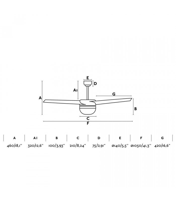 2 Light Small Ceiling Fan White with Light, E27 - 2