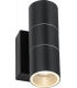 GU10 Up and Down Wall Light with Photocell Sensor - Black 230V IP54 2x20W-1