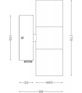 GU10 Up and Down Wall Light with Photocell Sensor - Anthracite 230V IP54 2x20W-2