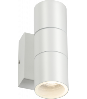 GU10 Up and Down Wall Light with Photocell Sensor - White 230V IP54 2x20W-1