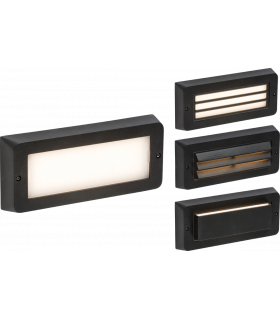 LED CCT Adjustable Surface Mount Brick light - Black 230V IP65 5W-1