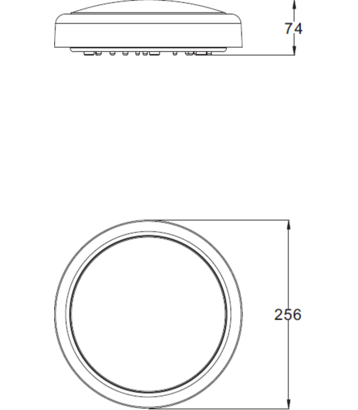 CCT Adjustable LED Bulkhead with Sensor 230V IP65 9W-2