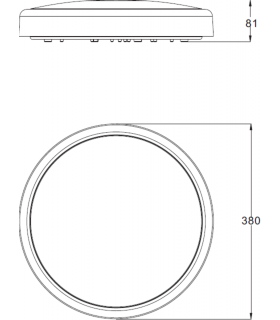 CCT Adjustable LED Bulkhead with Emergency 230V IP65 14W-2