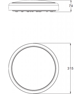 CCT Adjustable LED Bulkhead with Sensor 230V IP65 14W-2