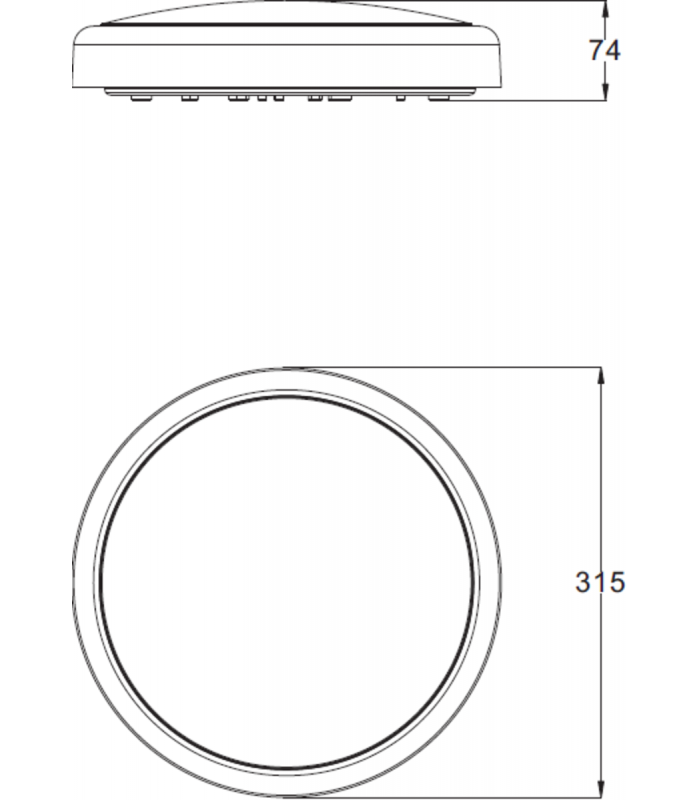 CCT Adjustable LED Bulkhead with Sensor 230V IP65 14W-2