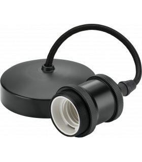 6" E27 Vintage Pendant Set - Anthracite 230V IP20 80W-1
