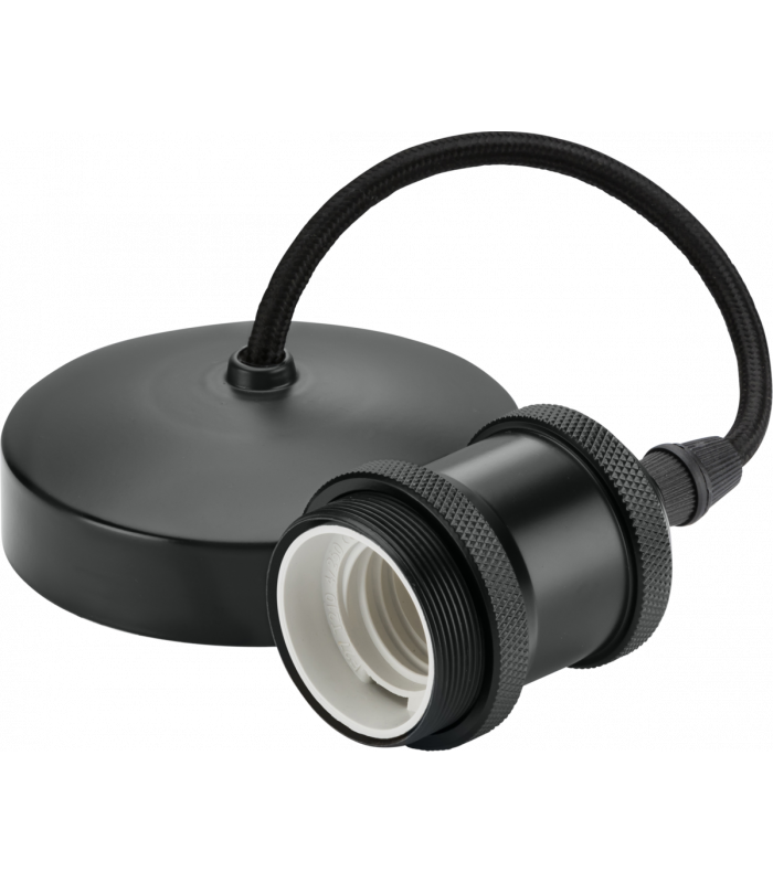 6" E27 Vintage Pendant Set - Anthracite 230V IP20 80W-1