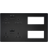 Screwless Combination Plate - Matt Black 230V IP20-1