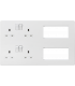 Screwless Combination Plate - Matt White 230V IP20-1