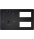Screwless Combination Plate with Dual USB FASTCHARGE A+C - Matt Black 230V IP20-1