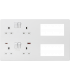 Screwless Combination Plate with Dual USB FASTCHARGE A+C - Matt White 230V IP20-1