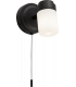 G9 Single Spotlight with Frosted Glass - Matt Black 230V IP44 25W-1