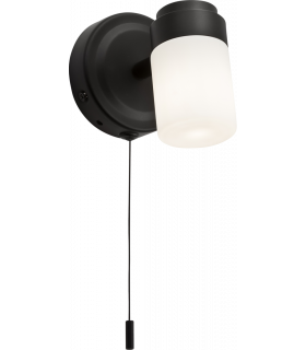G9 Single Spotlight with Frosted Glass - Matt Black 230V IP44 25W-1