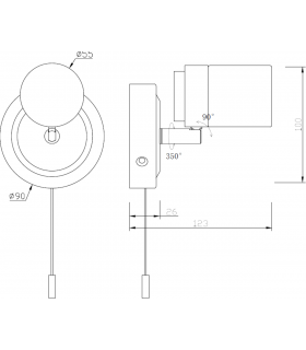 G9 Single Spotlight with Frosted Glass - Matt Black 230V IP44 25W-2