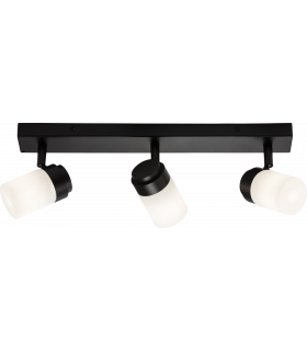 G9 Triple Bar Spotlight with Frosted Glass - Matt Black 230V IP44 25W-1