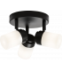 G9 Triple Spotlight with Frosted Glass - Matt Black 230V IP44 25W-1