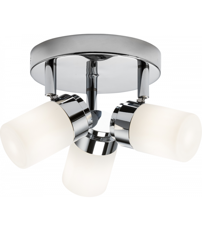 G9 Triple Spotlight with Frosted Glass - Chrome 230V IP44 25W-1