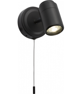GU10 Single Spotlight - Matt Black 230V IP44 20W-1