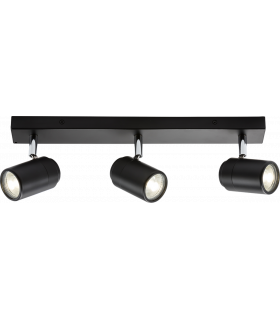 GU10 Triple Bar Spotlight - Matt Black 230V IP44 20W-1