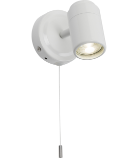 GU10 Single Spotlight - Matt White 230V IP44 20W-1