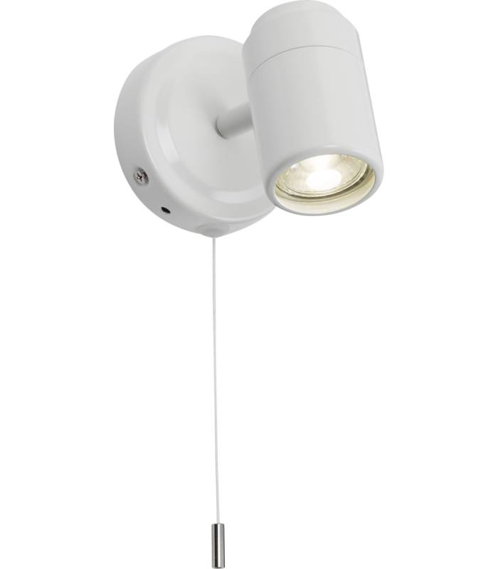 GU10 Single Spotlight - Matt White 230V IP44 20W-1