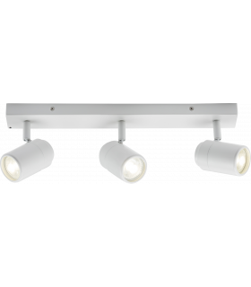 GU10 Triple Bar Spotlight - Matt White 230V IP44 20W-1