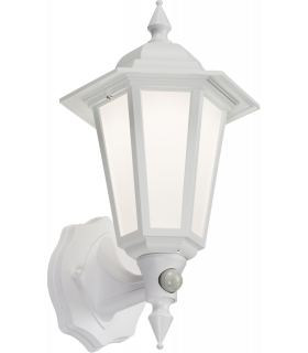 LED Wall Lantern with Photocell Sensor - White 230V IP54 8W-1