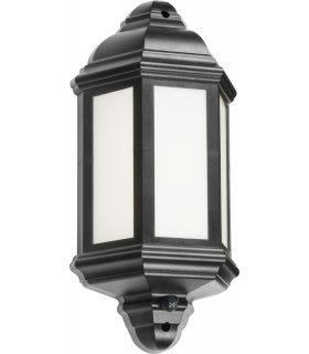 LED Half Wall Lantern with Photocell Sensor - Black 230V IP54 8W-1