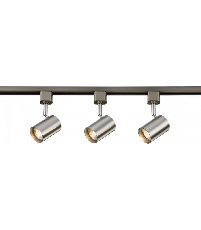 TRKSP8 1 Metre Tracklight Kit - Brushed Chrome 230V IP20 3x40W-1