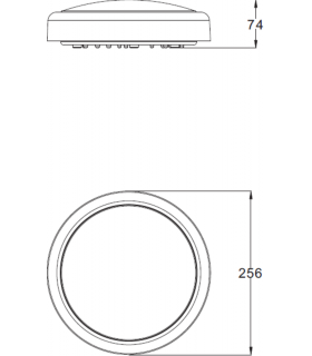 CCT Adjustable LED Bulkhead C/W Black Trim 230V IP65 9W-2