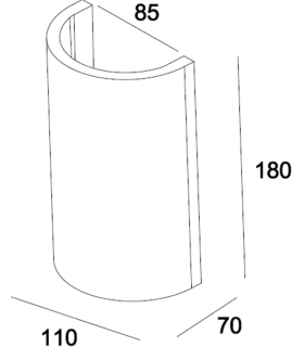 G9 Curved Up and Down Plaster Wall Light 230V IP20 40W-2