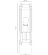 E27 Cylinder Outdoor Pedestal - 500mm 230V IP54 15W-2