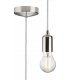 1.8m E27 Contemporary Pendant Set - Brushed Chrome 230V IP20 80W-1