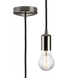 1.8m E27 Contemporary Pendant Set - Black Nickel 230V IP20 80W-1