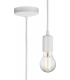 1.8m E27 Contemporary Pendant Set - Matt White 230V IP20 80W-1