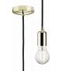 1.8m E27 Contemporary Pendant Set - Polished Brass 230V IP20 80W-1