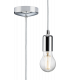 1.8m E27 Contemporary Pendant Set - Polished Chrome 230V IP20 80W-1