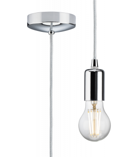 1.8m E27 Contemporary Pendant Set - Polished Chrome 230V IP20 80W-1