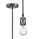 1.8m E27 Vintage Pendant Set - Black Nickel 230V IP20 80W-1
