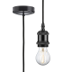1.8m E27 Vintage Pendant Set - Matt Black 230V IP20 80W-1